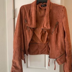 Lulu’s Brown/Orange Suede Jacket